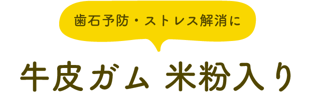 歯石予防・ストレス解消に 牛皮ガム 米粉入り